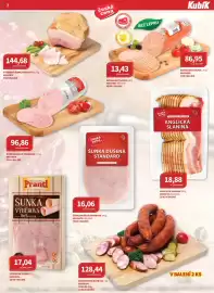 Kubík potraviny leták Strana 7: 7 144,68 162,04 Kč s DPH VÝBĚROVÁ ŠUNKA OD KOSTI 1,5 kg 90933871 4 KSV BALENÍ DUSENA česká