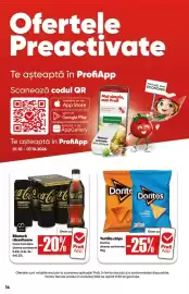 Catalog PROFI săptămâna 40 Pagină 14: Coca Cola Zero, Doritos tortilla chips