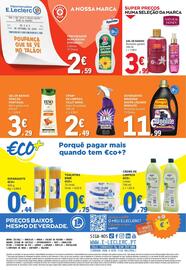 Folheto E.Leclerc Página 4: Detergente máquina roupa líquido woolite €11,99, Creme de limpeza eco+ limão €0,79