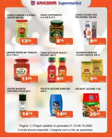 Catalog Unicarm Pagină 1: Olympia mustar clasic/dulce €5,25, Univer pasta de tomate €11,85