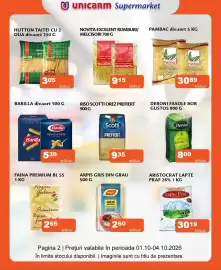 Catalog Unicarm Pagină 2: Barilla div.sort €5,39, Scotti orez prefiert €9,35