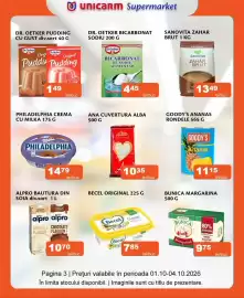 Catalog Unicarm Pagină 3: Dr. Oetker bicarbonat de sodiu alimentar €4,45, Bunica margarina €9,75