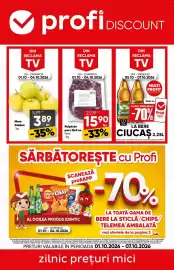 Catalog PROFI săptămâna 40 Pagină 1: Periș pulpă de porc fără os €15,90, Mere Golden €3,89