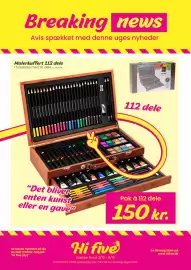 Hi five tilbudsavis uge 40 Side 1: Malerkuffert 112 dele €150,00