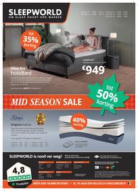 Sleepworld folder Pagina 8: SLEEPWORLD UW SLAAP HOUDT ONS WAKKER tot 35% korting 90x200 cm: €999 120x200 cm: €1349 €739