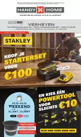 HandyHome folder Pagina 1: Prijzen in Euro, inclusief BTW, Bebat en recupel. Alle producten die in deze folder worden