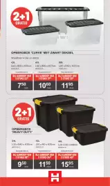 HandyHome folder Pagina 25: Opbergbox 'Curve' met zwart deksel €7,50, Opbergbox 'Heavy Duty' €9,50