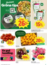 Coop reklamblad vecka 41 Sida 3: Coop broccoli €26,00, Rosor €69,90