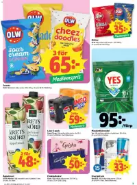 Coop reklamblad vecka 41 Sida 7: Olw nötter €35,00, Karl Fazer milk chocolate €50,00