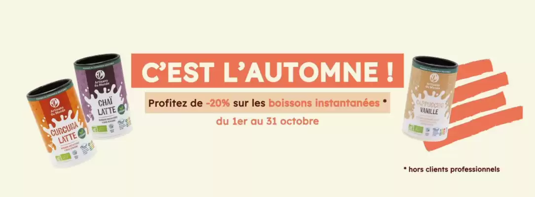 Artisans du Monde (valable jusqu'au 31-10)