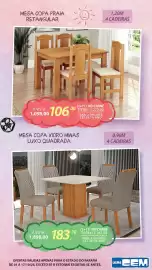 Folheto Lojas Cem Página 110: Mesa copa vidro minas luxo quadrada €1.098,00, Mesa de jantar com €1.898,00