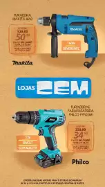 Folheto Lojas Cem Página 115: Furadeira e parafusadeira philco ppf120m €358,00, Furadeira makita 1640 €528,00