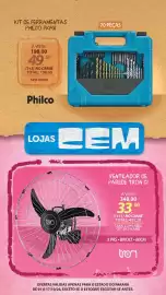 Folheto Lojas Cem Página 118: Ventilador de parede tron ci €348,00, Kit de ferramentas philco pkfoi €198,00