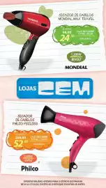 Folheto Lojas Cem Página 130: Secador de cabelos mondial max travel €98,00, Secador de cabelos philco psc2350 €208,00