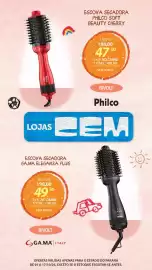 Folheto Lojas Cem Página 133: Escova secadora philco soft beauty cherry €188,00, Escova secadora ga.ma eleganza plus €198,00