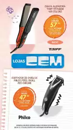 Folheto Lojas Cem Página 137: Cortador de cabelos philco pcr12 skull pró chrome €47,00