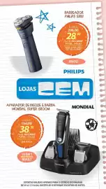 Folheto Lojas Cem Página 138: Aparador de bigode e barba mondial super groom €154,00, Barbeador philips s1881 €298,00