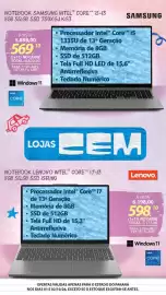 Folheto Lojas Cem Página 41: Processador Intel Core i7 de 13ª Geração €6.198,00