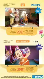 Folheto Lojas Cem Página 45: Smart tv philips led 7300 €2.398,00, Tcl qled t6c 4k google tv €3.098,00