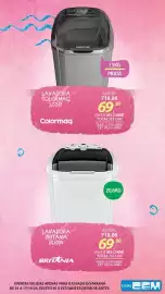 Folheto Lojas Cem Página 50: Lavadora colormaq lcs15 €718,00, Lavadora britânia blr04 €718,00
