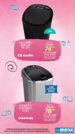 Folheto Lojas Cem Página 51: Lavadora mueller big €768,00, Lavadora colormaq lcs20 €818,00