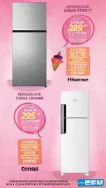 Folheto Lojas Cem Página 59: Refrigerador consul crm44mb €3.058,00, Refrigerador hisense rt3n375 €2.998,00