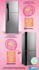 Folheto Lojas Cem Página 61: Refrigerador electrolux tf70s €4.158,00, Refrigerador brastemp bre66ak €4.998,00