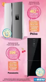 Folheto Lojas Cem Página 62: Refrigerador philco prf535id €4.998,00, Refrigerador panasonic bb7igv €6.198,00