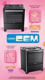 Folheto Lojas Cem Página 66: Fogão dako magister €1.798,00, Fogão Itatiaia Itamaster €1.748,00