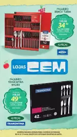 Folheto Lojas Cem Página 74: Faqueiro brinox turim €138,00, Faqueiro tramontina malibu €198,00