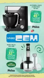Folheto Lojas Cem Página 76: Batedeira philco planetária pbp90a €468,00, Mixer philco pmx2000 €338,00