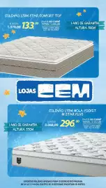 Folheto Lojas Cem Página 98: Colchão star confort top €1.378,00, Colchão 1,93m mola pocket in star plus €3.068,00
