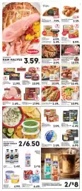 IGA flyer week 40 Page 2: Mitchell's Heritage Bacon €17,99, Clear ocean scallops €10,99