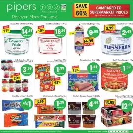 Pipers flyer week 40 Page 1: Country Pride salt pork riblets €14,99, Lays Wavy or Cheetos Crunchy €12,99
