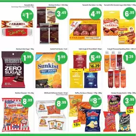 Pipers flyer week 40 Page 3: Sunkist fruit snacks €1,99, Tunnock's mini caramel log or mini wafer €6,99
