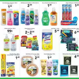 Pipers flyer week 40 Page 9: Colgate toothpaste or toothbrushes €1,25, Lysol advanced disinfecting wipes €5,49