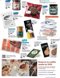 Catálogo IKEA Página 15: Knackebrod €2,95, Arenque marinado al eneldo. certificado msc €2,75