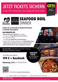 CITTI Markt Prospekt | Tickets sichern: SEAFOOD BOIL DINNER Seite 1