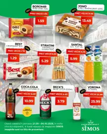 Catalog Simos Pagină 3: WAHIDE Boromir CHEC Mini CREMA CU CACAO ne AL BEST CROISSANT 50G PRET VECHI 1.70 1.29 T Die Dee D