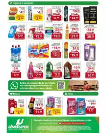 Encarte UniSuper Página 4: Água Sanitária Girando Sol €5,99, Desodorante above roll-on €6,99