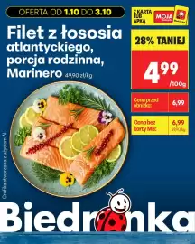 Biedronka gazetka Strona 12: Filet z łososia atlantyckiego porcja rodzinna Marinero €4,99