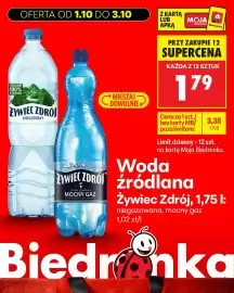 Biedronka gazetka Strona 15: Woda źródlana gazowana Żywiec Zdrój mocny gaz €1,79