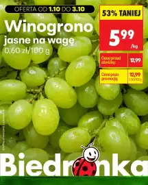 Biedronka gazetka Strona 3: Winogrona jasne €5,99