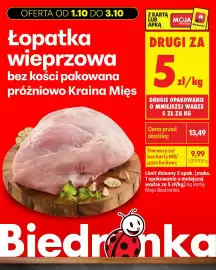 Biedronka gazetka Strona 8: Łopatka wieprzowa bez kości pakowana próżniowo Kraina Mięs €9,99