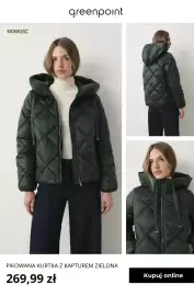 Greenpoint gazetka tydzień 40 Strona 4: Pikowana kurtka z kapturem zielona Greenpoint €269,99