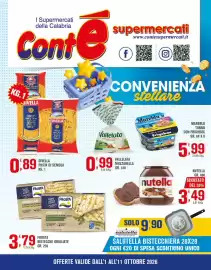 Volantino Conté Supermercati Pagina 1: Frosta bistecche grigliate €3,79, Mareblu tonno con frigobox €5,99