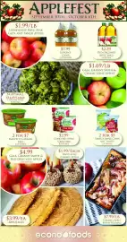 Econofoods weekly ad week 40 Page 1: Marzetti Caramel Dips €7,00, Lueken's cider €7,99