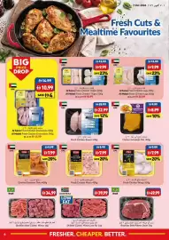 Viva leaflet week 40 Page 6: 6 BIG -PRICE- DROP UAE ASALWA 14.99 10.99 SAVE #4 س حار طازه Fat Chican Dramatics الدجاج الملك