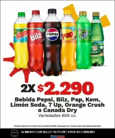Catálogo OXXO Página 39: Kem - bebida pepsi, pepsi,bilz, pap,,limón soda, 7 up,orange crush o canada dry €2.290,00