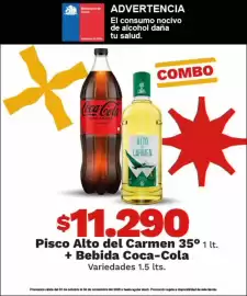 Catálogo OXXO Página 46: Carmen - pisco alto del 35° + bebida coca-cola €11.290,00